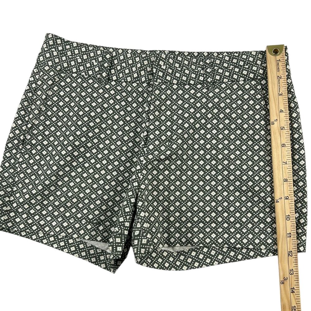 Khakis by Gap Shorts Green White Geometric Flower Floral City 3” Cotton Spandex - Picture 7 of 10